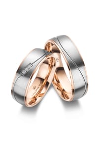 MARRYA MARRYA - MARRYA Titan Ringe Trauringe Eheringe Partnerringe - Damen Ring - silber - rosé