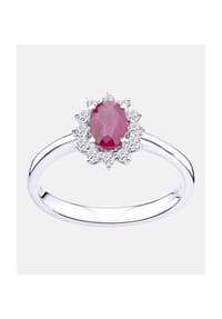 Diamant L'eternel - Cluster Ring, mit 0.15 ct Diamant, 750 Weißgold - white gold