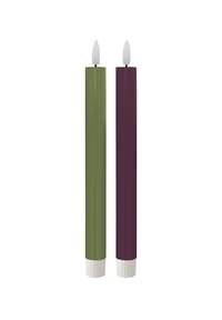 REMEMBER® - LED Stabkerzen-Set, 2-teilig - MEHRFARBIG