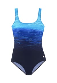 LASCANA - Badeanzug, schnelltrocknend, Shapingeinsatz, für Damen - 3762 BLACK GREEN