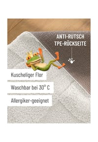 WECONhome Badteppich Davie - Hoch-Tief-Effekt - Badteppich - anthrazit grau