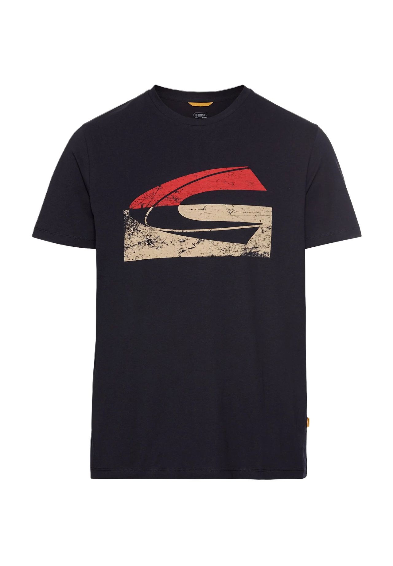 Camel Active Herren T-Shirt Mit Print - Aus Nachhaltiger Bio-Baumwolle, Regular Fit, Dunkelblau