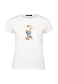 zero - T-Shirt, Rundhals, für Damen - 1980 WHITE/BLUE