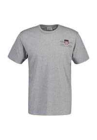 GANT - Herren T-Shirt - REG ARCHIVE SHIELD EMB, Rundhals, kurzarm, Stickerei - Beige (Dry Sand)