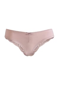 LASCANA - String, Mikrofaser, florale Spitze, für Damen - 1XBLACK