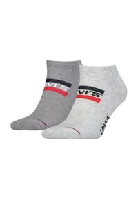 Levi's® - Sneakersocken, 2er-Pack, Logo-Design, für Herren - *003  MID GREY / B
