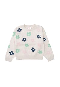 JETTE - Pullover, Rippbündchen, für Kinder - ECRU MEL.