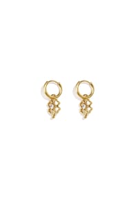 Adelia's - Ohrringe Ohrhänger aus Edelstahl mit Kleeblatt-Anhänger, goldfarben - goldfarben