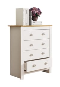 VCM. - Holz Kommode | Sideboard mit Schubladen | Maße ca. H. 95 x B. 79 x T. 40 cm -  Balusa XL - Weiß
