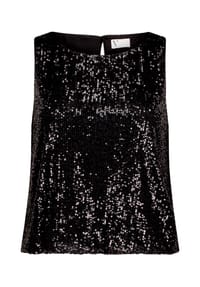 Vera Mont - Pailletten-Top im Glitzer-Look - Night Sky