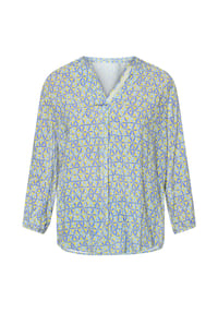 CARTOON - Shirtbluse, Split-Neck, für Damen - 5880 GREEN/BLUE