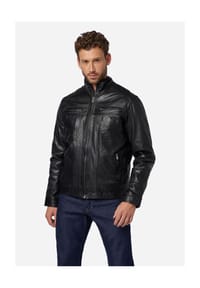 RICANO Herren Lederjacke Albert - Klassischer Stil mit Stehkragen Bild 1