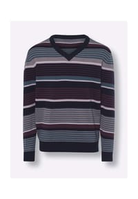 SIEH AN! - Pullover - beige-mittelblau-gemustert
