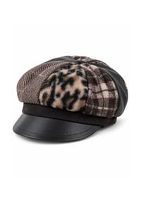 collezione alessandro® - Mütze Chelsea Schirmmütze aus Wolle mit Leo - schwarz