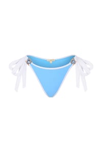 MODA MINX - Bikinihose Amour mit angesagtem Kontrast-Design und Steinbesatz - Powder Blue