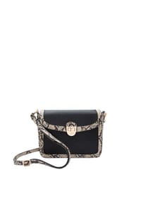 L.CREDI - PEGGY Clutch, Twist-Lock, Kunstleder, für Damen - SCHWARZ/ MIX