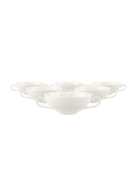 Villeroy & Boch Suppen-Obertassen Royal 200 ml 6er Set weiß - ROYAL - weiß