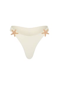 MODA MINX - Bikinihose Starfish Fixed Brazilian Bikini Bottom mit tollen Seestern-Elementen - Coconut