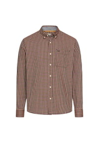 camel active - Langarm Hemd aus reiner Baumwolle - Zimt
