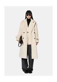 RICANO - Klassischer Damen Trenchcoat Antonella mit Gürtel - Creme