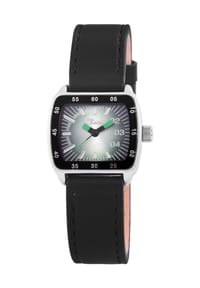 RAPTOR Raptor - Damen Quarz Armbanduhr RA157 mit Lederarmband - 3 ATM - Mineralglas - mint-schwarz-silber