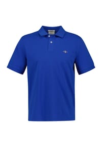 GANT - Herren Poloshirt - REGULAR SHIELD, Kurzarm, Knopfleiste, Pique, Stickerei - Anthrazit