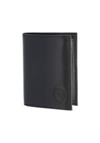 oxmox® Leather - Leather Geldbörse RFID Schutz Leder 13 cm - schwarz-circle bloom