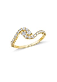 MONCARA - Damen Ring, 585er Gold, 24 Diamanten, zus. ca. 0,50 Karat - Gelbgold