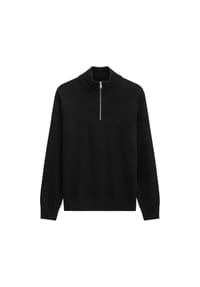 Marc O'Polo - Herren Strickpullover mit Troyer - Knit Pullover, Regular Fit, Baumwoll-Schurwoll-Mix - Dunkelblau