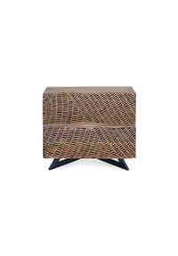 GINER & COLOMER - Nachttische aus Akazienholz, 57 cm, moderner Landhausstil - 50 x 57 x 34 - Braun