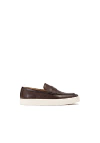 Kazar - Braune Loafers zum Schieben mit einer Sohle im Trainer-Stil - Braun