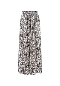 Seasons of April - Satinhose PENELOPE für Damen aus Satin Hose Penelope Weit Leo Animal Print - Beige Leo