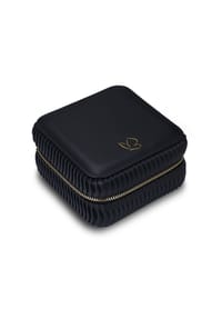 GLANZSTÜCKE MÜNCHEN - Schmuck-Reisetäschchen Kunstleder schwarz 115x115x58 mm - schwarz