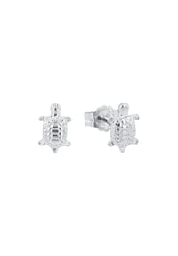 amor - Ohrstecker für Mädchen, 925 Sterling Silber | Schildkröte - Silber
