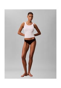 Calvin Klein - String Modern Cotton Lace, Spitze, für Damen - AN8 BLK/GREY HEATH