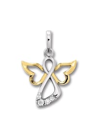 ONE ELEMENT Symbols of Strength - Damen Schmuckset - Set mit Halskette  Zirkonia Engel Anhänger aus 925 Silber - silber