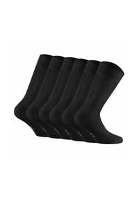 Rohner Advanced Socks - Unisex Socken, 6er Pack - Cotton, Kurzsocken, Basic, einfarbig - Schwarz