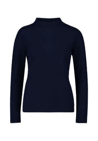 BETTY BARCLAY - Kaschmir-Pullover mit Stehkragen - dunkelblau