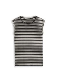 DENIM TOM TAILOR - Top, Rüschen, für Damen - 39494 BLK WHI STRI