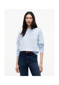 TOMMY Jeans - Sweatshirt, Rippbündchen, für Damen - C1N  BLUE