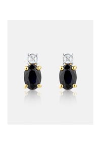 Diamant L'eternel - Ohrstecker, mit Saphir, 375 Gelbgold - gold