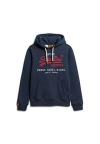 Superdry. - Herren Hoodie - Vl Heritage Relaxed Hood , Logo, einfarbig - Beige
