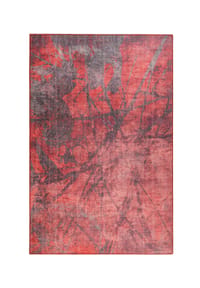 WECONhome - Kurzflorteppich PEPE - Ethno-Kelim-Pattern, 6 mm Kurzflor - rot