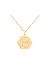 caї - Halskette 925/- Sterling Silber 1 Weißtopas - gelb