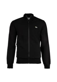 LACOSTE - Herren Sweatjacke mit Stehkragen - Zipper, aufgerautes Fleece, Baumwoll-Mix - Blau
