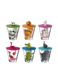 LEONARDO Kinderbecher mit Deckel Bambini 215 ml 6er Set bunt - BAMBINI - bunt