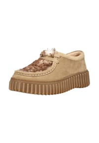 CLARKS® - Veloursleder Halbschuhe TORHILL BEE - Sand