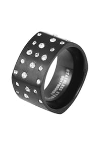 Adelia's - Damen Ring aus Edelstahl - schwarz
