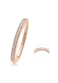 ONE ELEMENT Timeless Diamonds - 0.09 ct Diamant Brillant Memoire Ring 585 Rotgold - rosé