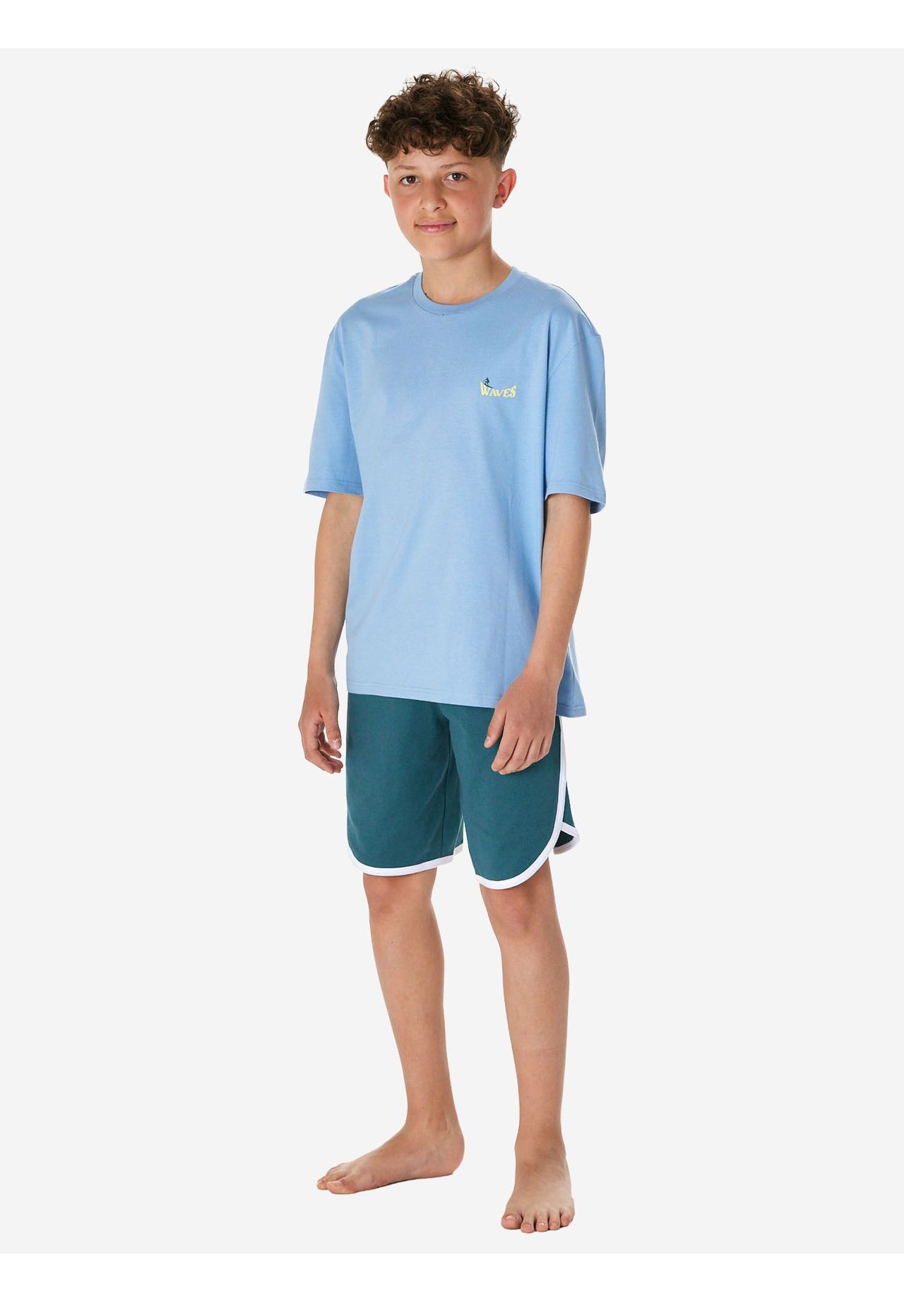 Schiesser D-Shorty, Sort., 838 Pacific Blue, 140, Weiß|Blau, 140